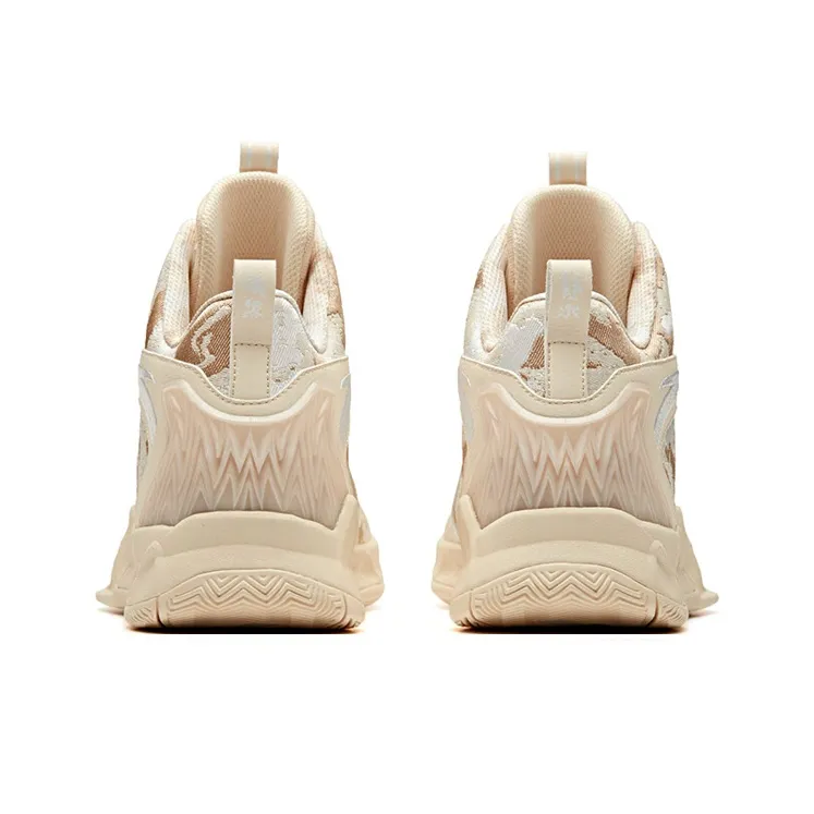 Anta KT2 Cushioned Wear Resistant Coverage Mid Top Basketball Shoes Men's Oat-3