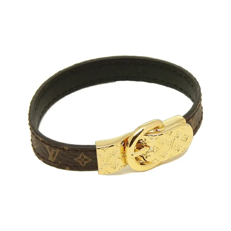 LOUIS VUITTON Monogram Metal Bangles Unisex-1