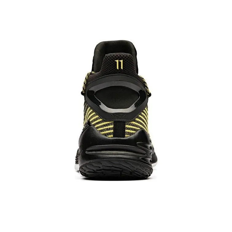 Anta KT4 Thompson KT4 Cushioning Anti Slip And Wear Resistant High Top Performance Basketball Shoes Men's Black Yellow-3