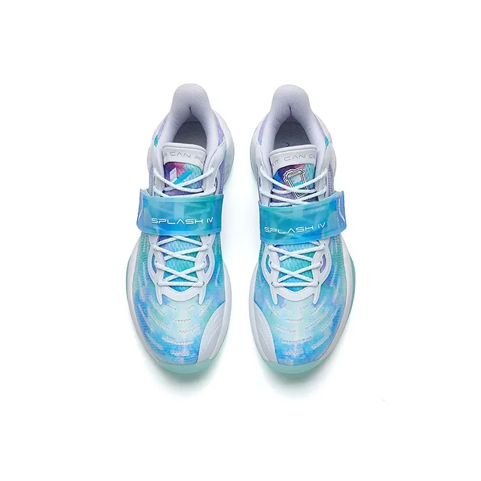 ANTA Water Flower 4 Basketball Shoes Men Low Top Blue/Purple-2