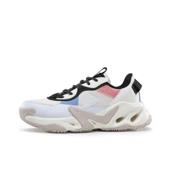 PEAK Qingyi Cushioning Breathable Wear Resistant Slip Resistant Low Top Running Shoes Women's White Blue
