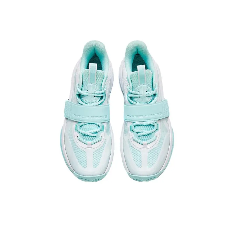Anta Sanfenyu Lite Anti Slip Wear Resistant Mid Top Basketball Shoes Men's White Green-2