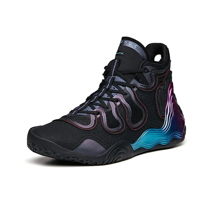 Anta Star Mountain ' Aurora ' Cushioning Anti-Slip And Wear-Resistant High-Top Performance Basketball Shoes Black-2