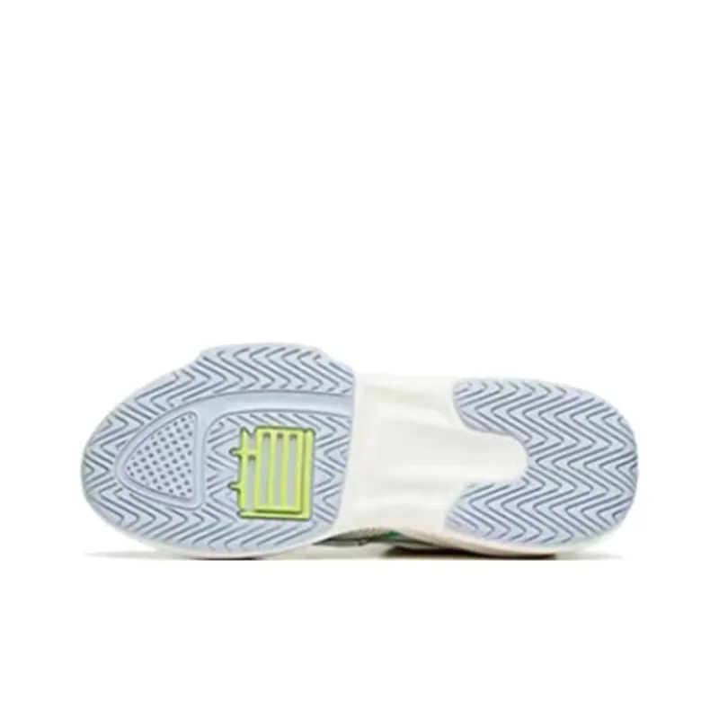 Anta Bastard Cushioning Anti Slip And Wear Resistant Mid Top Sports Casual Shoes Women's White Blue Yellow-5