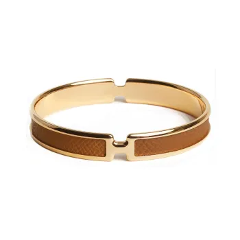HERMES 18K Gold Metal Bangles Women's Gold