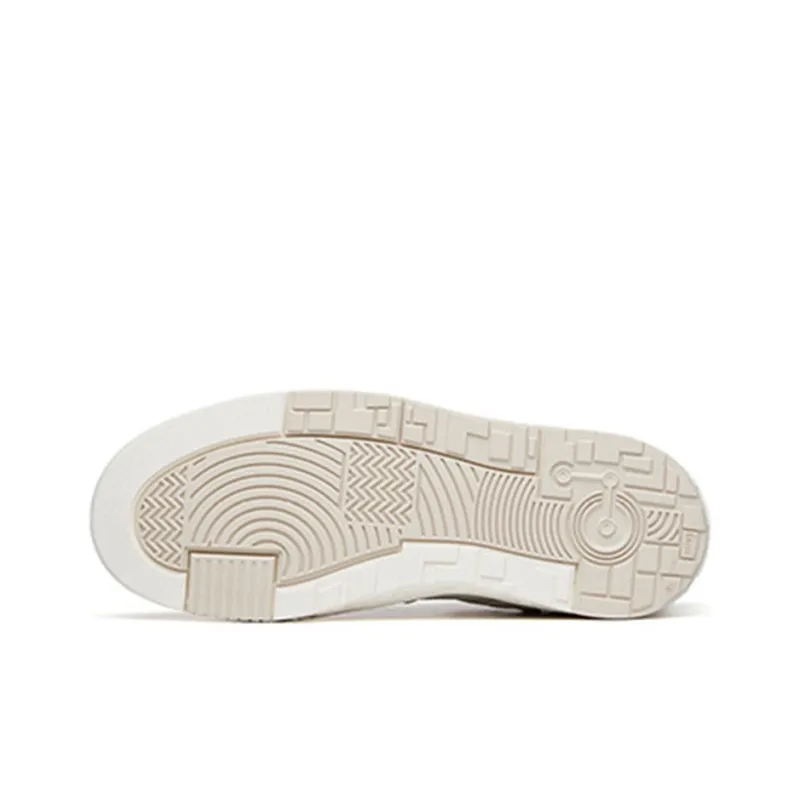Anta Street Naughty Slip Resistant Low Top Skateboard Shoes Women's Gray White-5