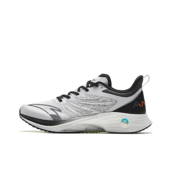 Anta MACH 3.0 Wear Resistant Low Top Running Shoes Men's Black White Gray