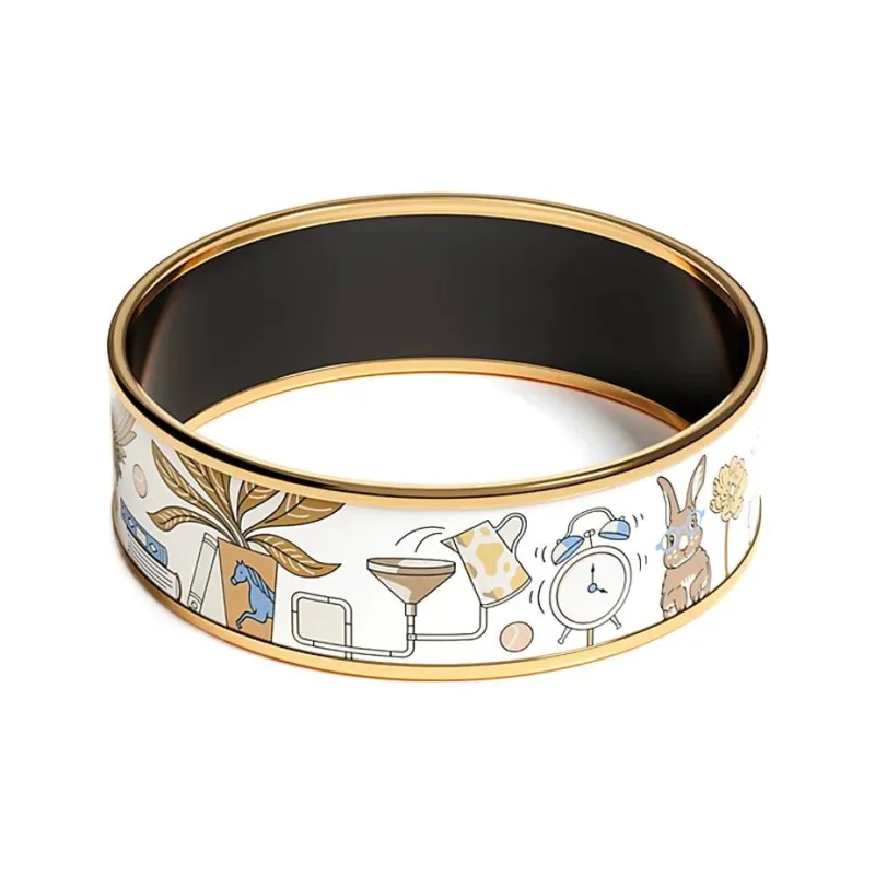 HERMES Enamel Bangles Unisex Multicolor-1