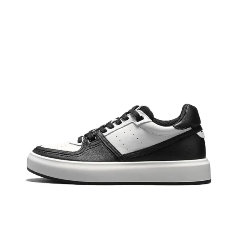 Ecco Street ACE Low-Top Skateboard Shoes Women's -Colors: Black/Gray/White-0