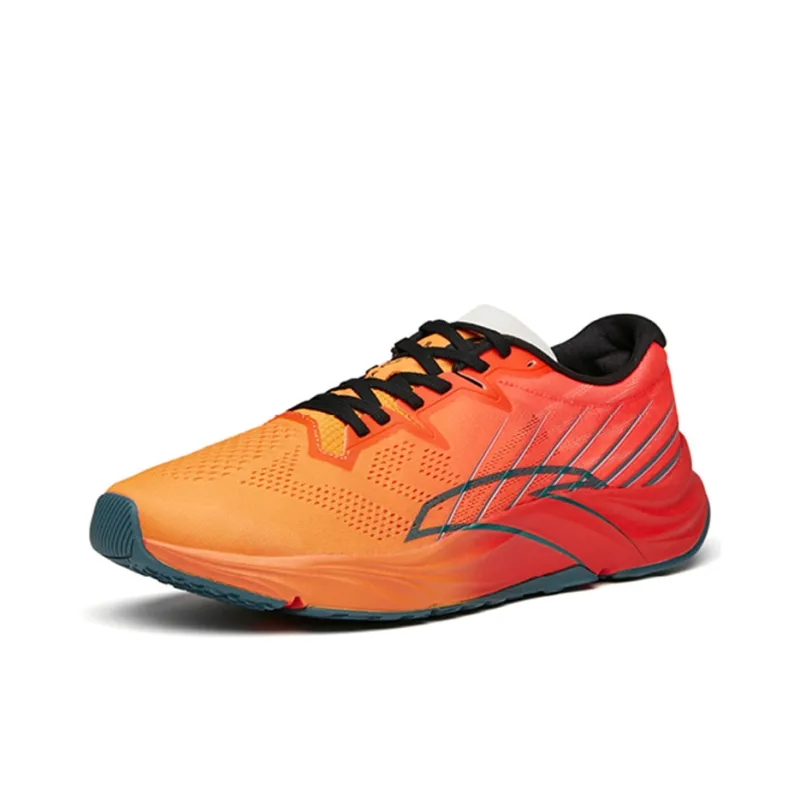 Anta Asphalt Road Fighter 1.0 Cushioned Slip-Resistant Abrasion-Resistant Low-Top Running Shoes Men's Yellow Red Black-2