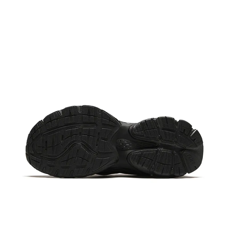 ANTA Star Moon Series Chunky Sneakers Women's Low Top Gray Black-4