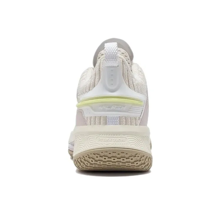 PEAK Flash 4 Taichi Wear Resistant Cushioning Coverage Support Low Top Basketball Shoes Women's Camel Gray-3