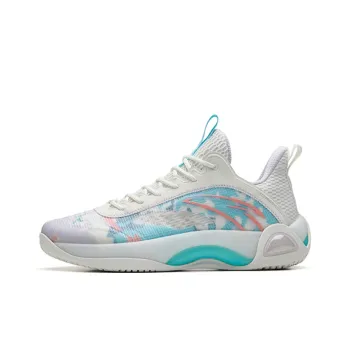 Anta Cement Bubble 2.0 Low Top Performance Basketball Shoes Men's White Purple