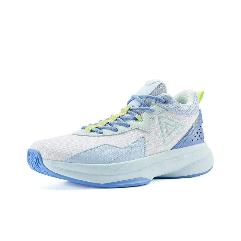 PEAK Magic Bullets Low Top Basketball Shoes Men's Big White Fine Blue-2