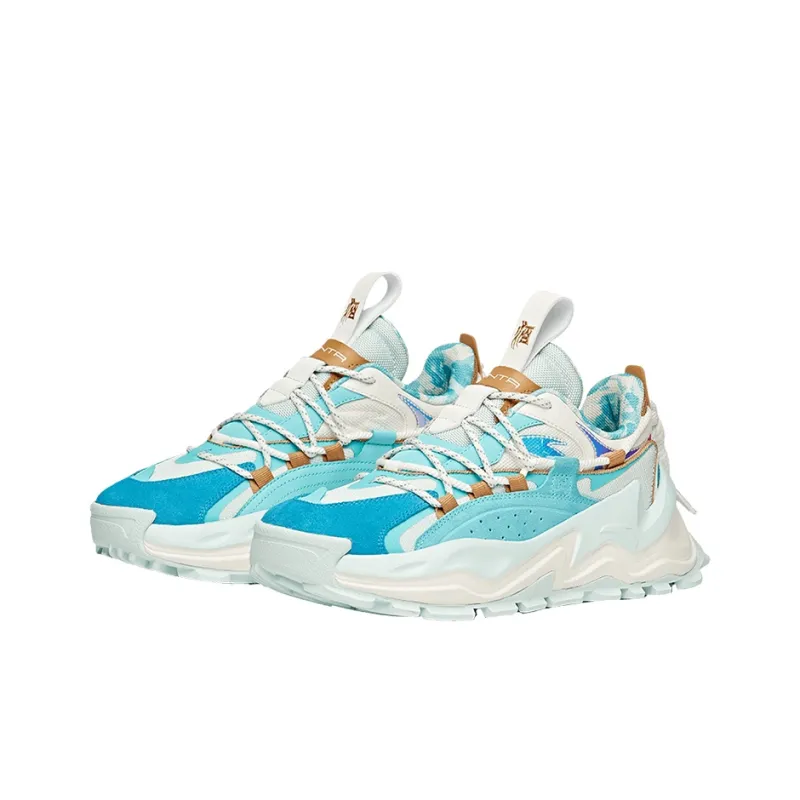 LIBAI x Anta Hot Cushioning Anti Slip And Wear Resistant Low Top Chunky Sneakers Blue White-3