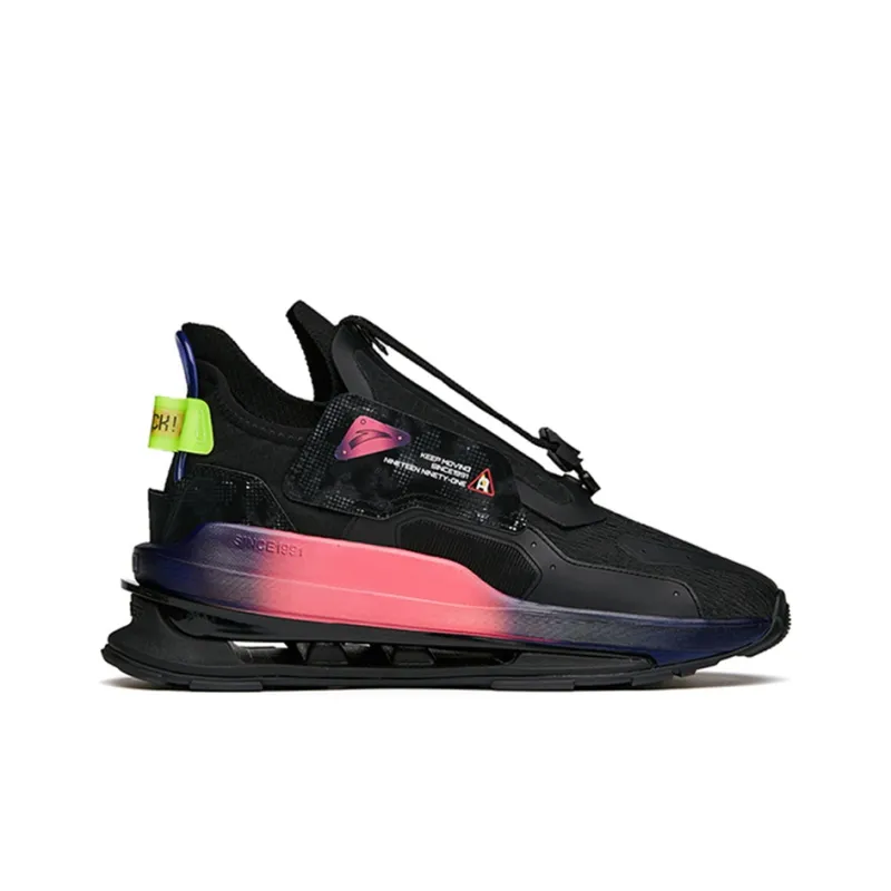 Anta AT91 Catapult Force Technology Slip Resistant Cushioning Wear Resistant Low Top Running Shoes Black Pink-1