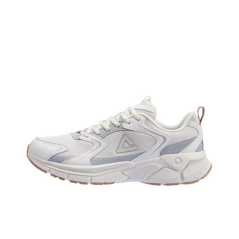 PEAK OG 7000 PRO Breathable Cushioning Low Top Running Shoes Men's Canvas White-0