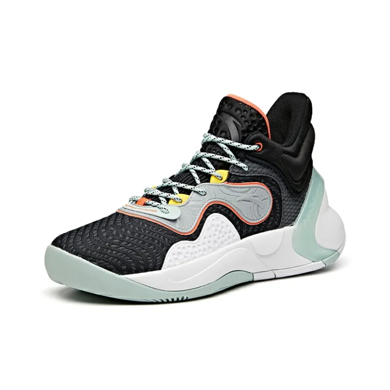 ANTA Speedy Decision Basketball Shoes Men Low Top Black/Gray/Blue-1