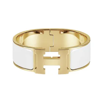 HERMES Clic-H Enamel Bangles Women's