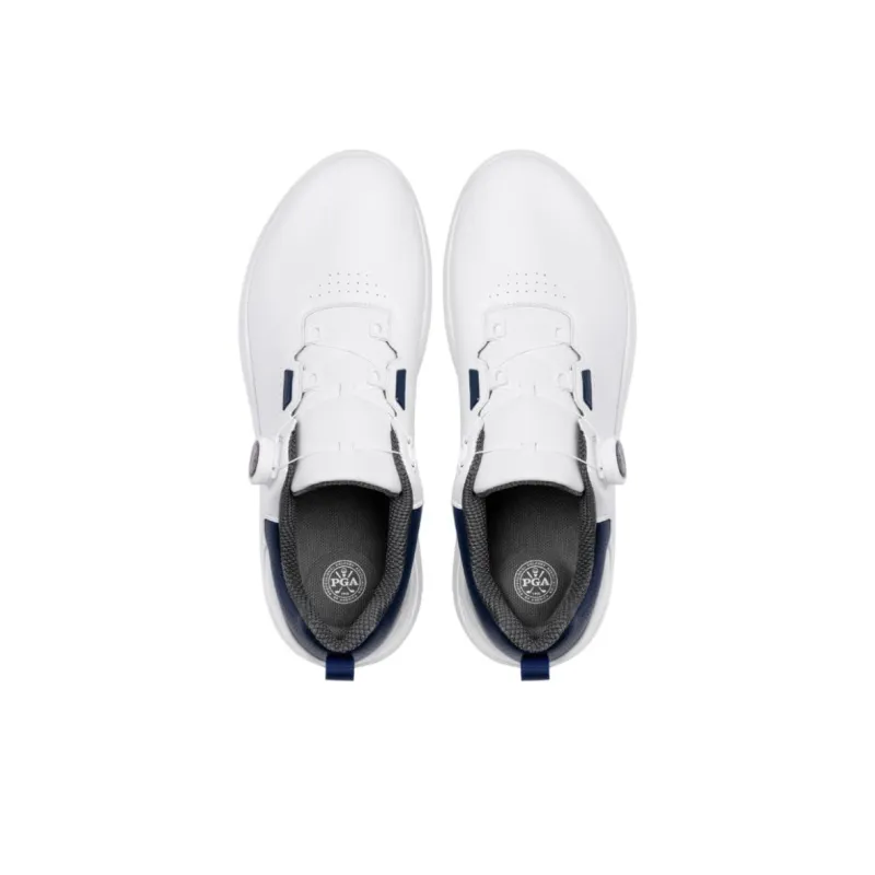 PGM Abrasion Resistant Low Top Golf Shoes Men's White Blue-3