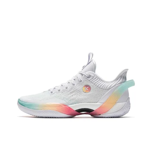 ANTA Three-point Rain1.0 Basketball Shoes Men Low-Top White/Orange