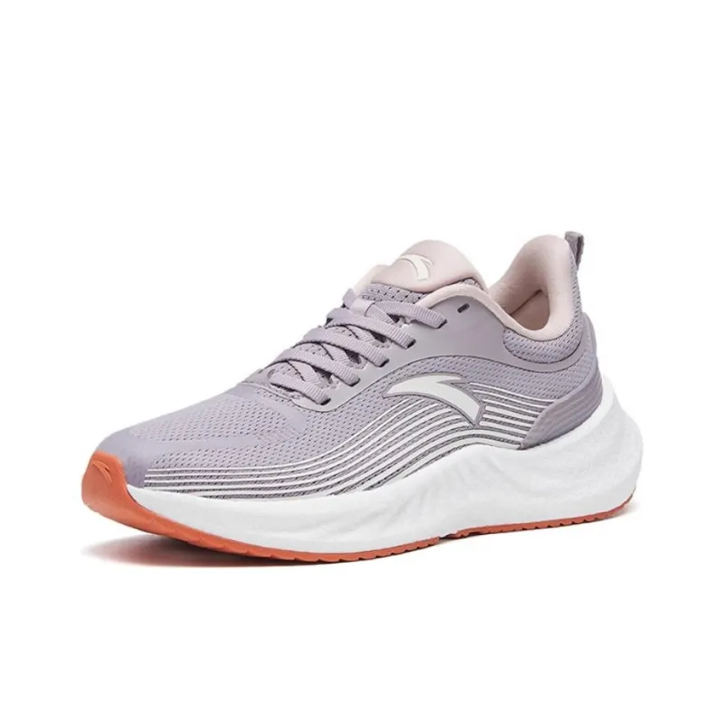Anta Martian Foam Abrasion Resistant Breathable Low Top Running Shoes Women's Magic Carpet Gray-1