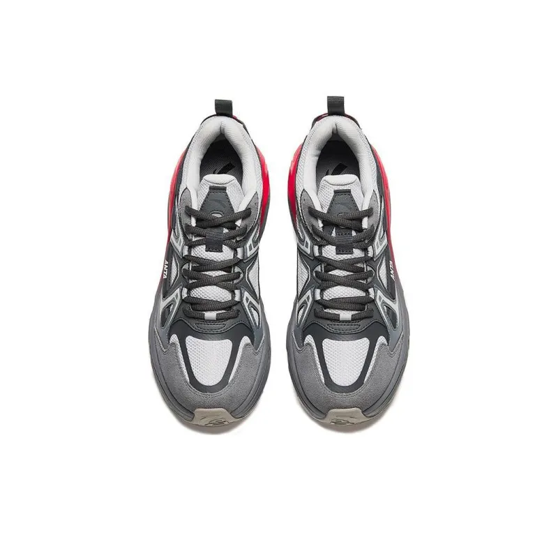 Anta Engine Cushioning Anti Slip And Wear Resistant Low Top Casual Shoes Men's Silver Gray-2
