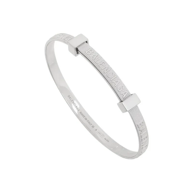 Balenciaga Logo Hoop Bracelet-2