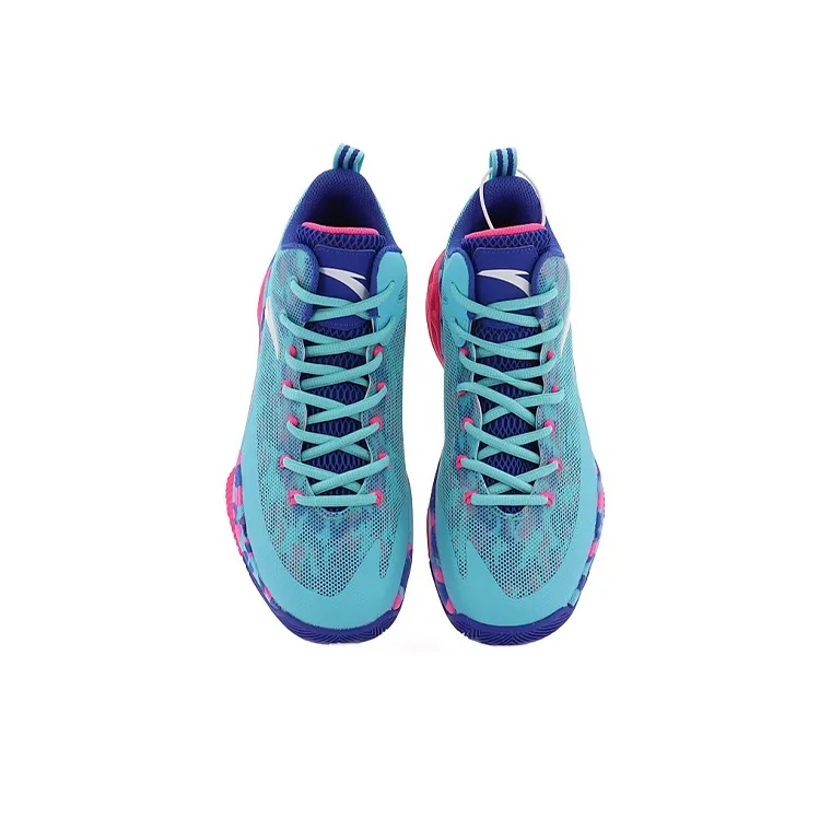 Anta Diamond Extreme Anti Slip Wear Resistant Low Top Basketball Shoes Men's Blue-3