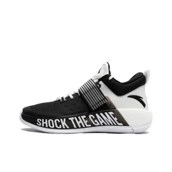 Anta Hengsao4 Durable Breathable Low Top Basketball Shoes Men's Black White