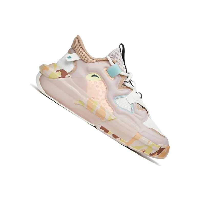 Anta Bastard 3 Slip Resistant Cushioning Wear Resistant Lightweight Low Top Skateboard Shoes Women's Earth Gray-2