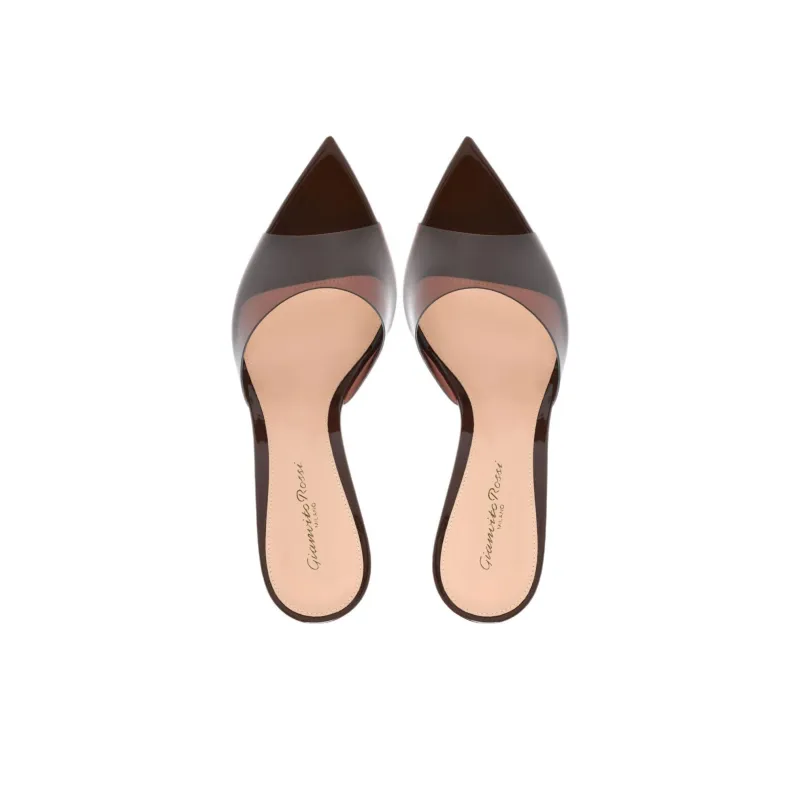 GIANVITO ROSSI Slide Slippers 5.5cm Women's Brown-3