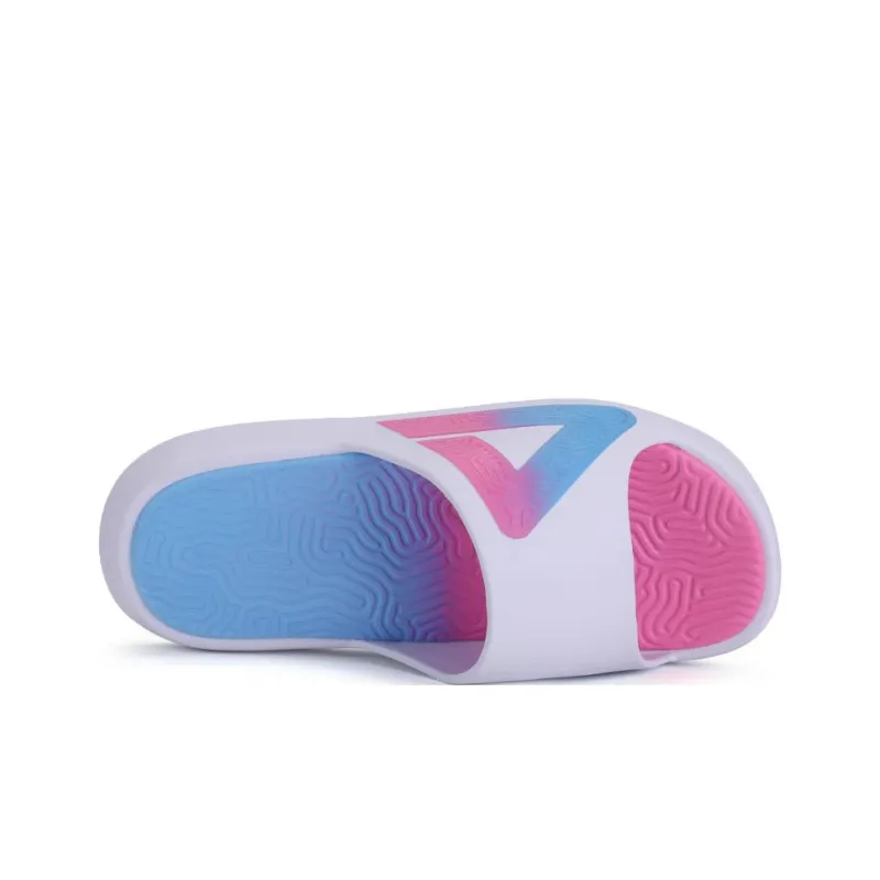 PEAK State Extremely Large Triangle 1.0 Slide Slippers Unisex White Pink Blue-3