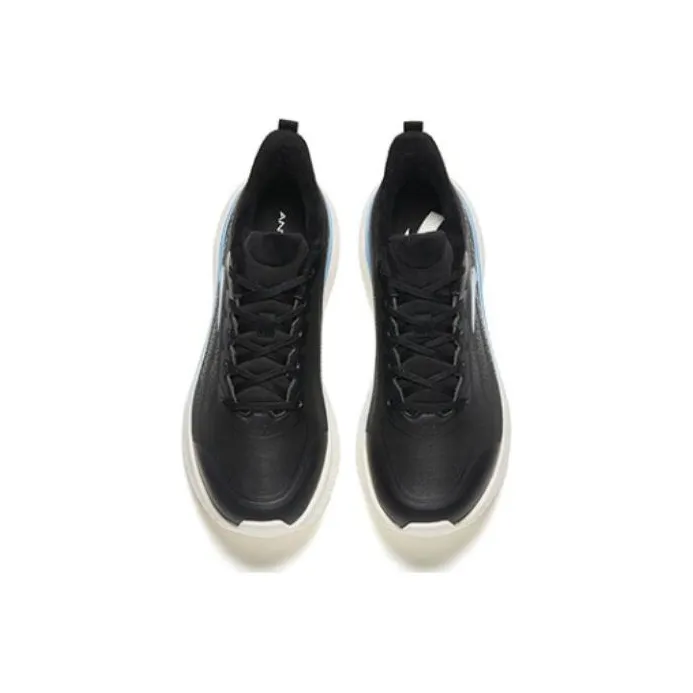 Anta Light Cloud Cushioning Warm Low Top Running Shoes Women's Black-2