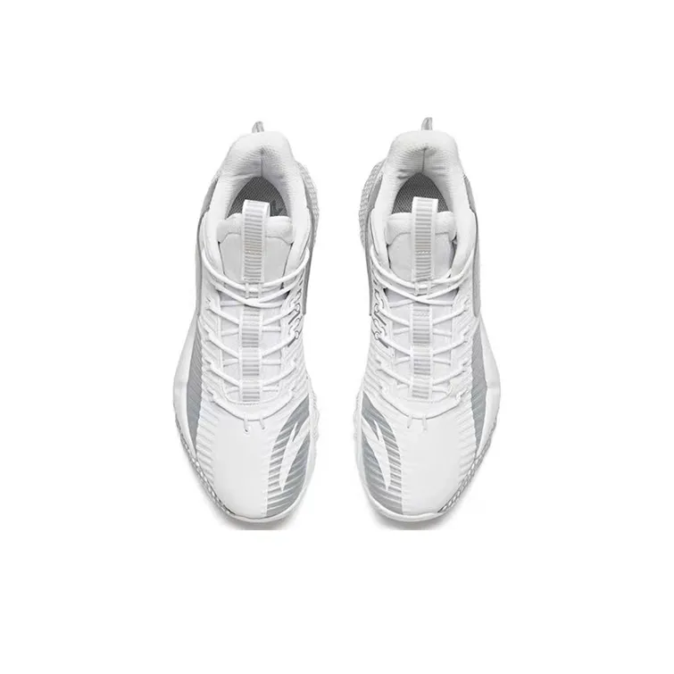 Anta Crazy 3 Cushioning Warm High Top Basketball Shoes Men's White Gray-2