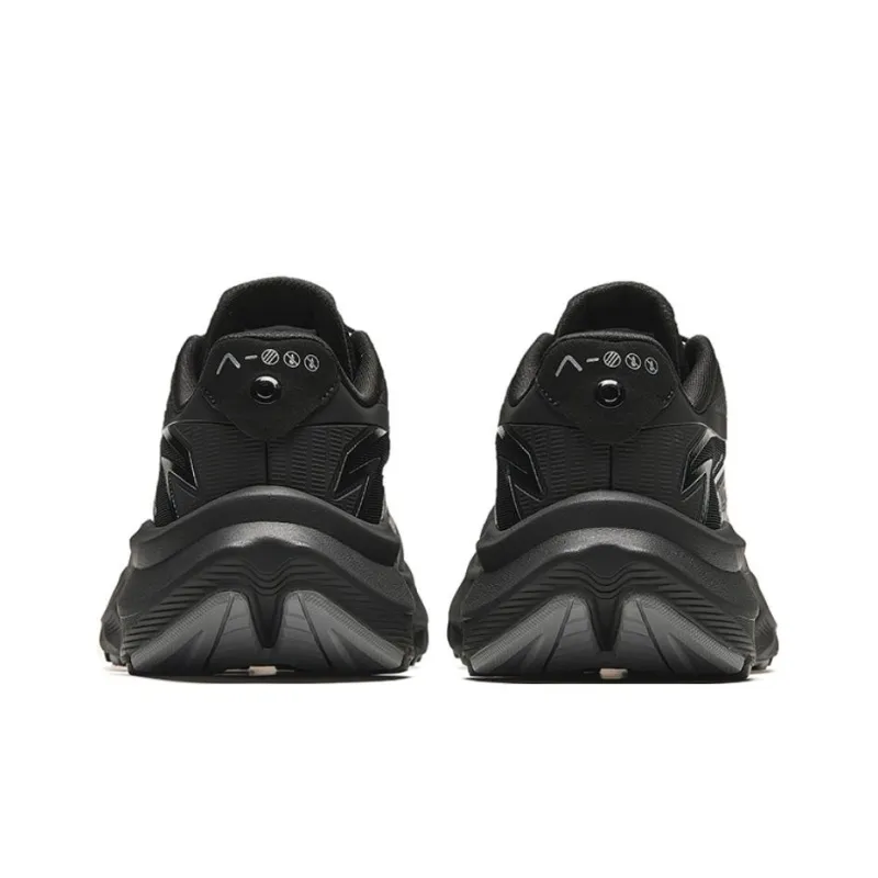 Anta Durable Breathable Low Top Casual Trail Running Shoes Men's Black-3