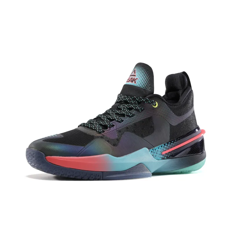 PEAK Flash 3 Taichi Cushioning Support Low-Top Performance Basketball Shoes Men's Black Blue-1