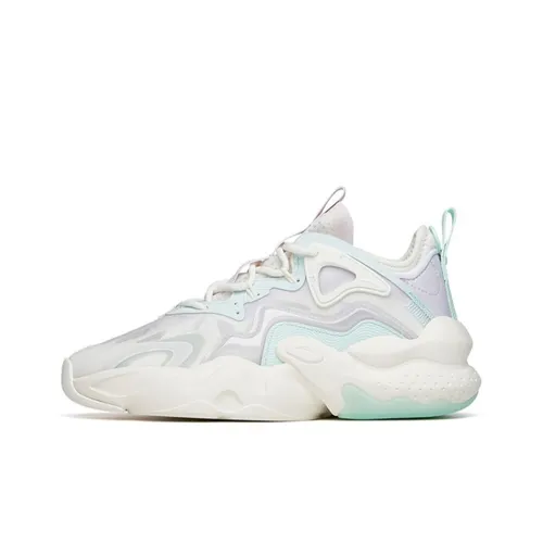 Anta Bastard Life Collection Lightweight And Wear resistant Low Top Skateboard Shoes Women's White Purple Blue