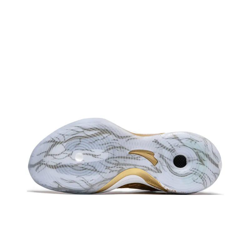 Anta KT8 Gold Blooded Cushioning Anti-Slip And Wear-Resistant High-Top Performance Basketball Shoes White Gold-9