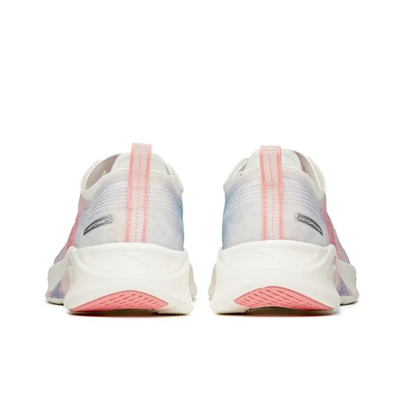 Anta Hydrogen Run III Wear-Resistant Slip-Resistant Low-Top Running Shoes Women's White Pink Blue-3
