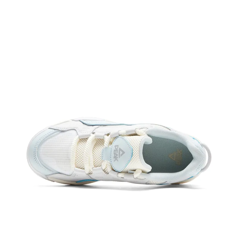 PEAK State Pole Roaming Coverage Cushioning Lightweight Low-Top Skateboard Shoes Women's Light Gray Light Blue-3