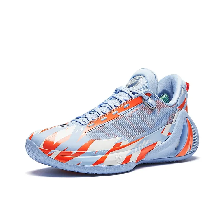 Anta GH4 Anti Slip Wear Resistant Low Top Basketball Shoes Men's Bay Blue Coating-1