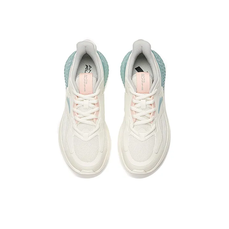 Anta C37 Series Low Top Running Shoes Women's White Pink Cyan-3