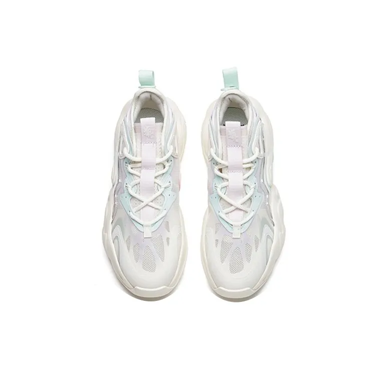 Anta Bastard Life Collection Lightweight And Wear resistant Low Top Skateboard Shoes Women's White Purple Blue-3