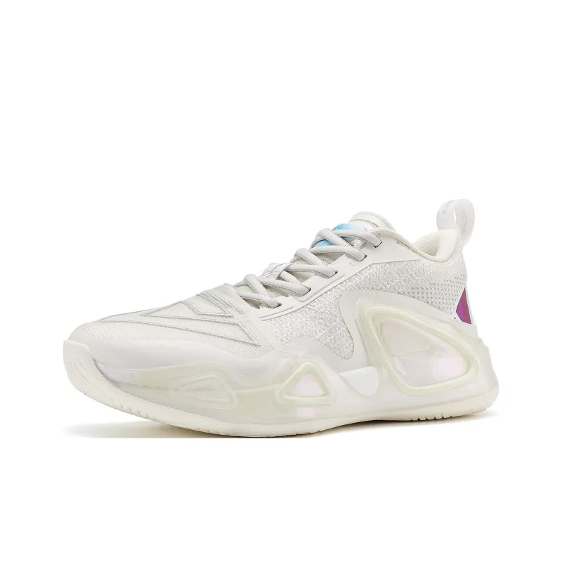 PEAK Surfing The Big Triangle 2.0 Anti Slip Wear Resistant Low Top Basketball Shoes Women's Beige-2