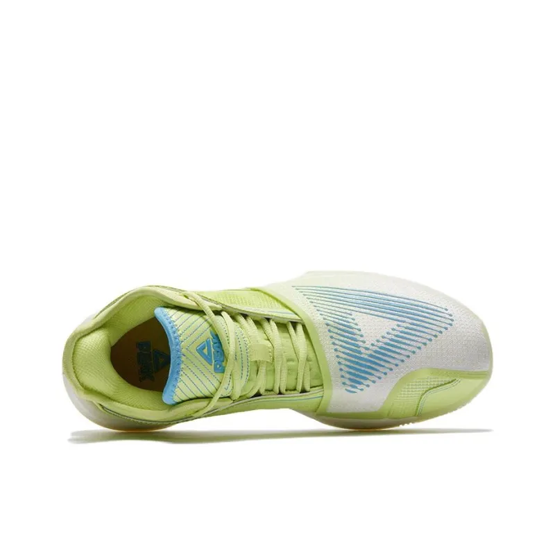 PEAK State Extremely Large Triangle 1.0 Basketball Shoes Men Mid Top Fruit Green/Blue-2