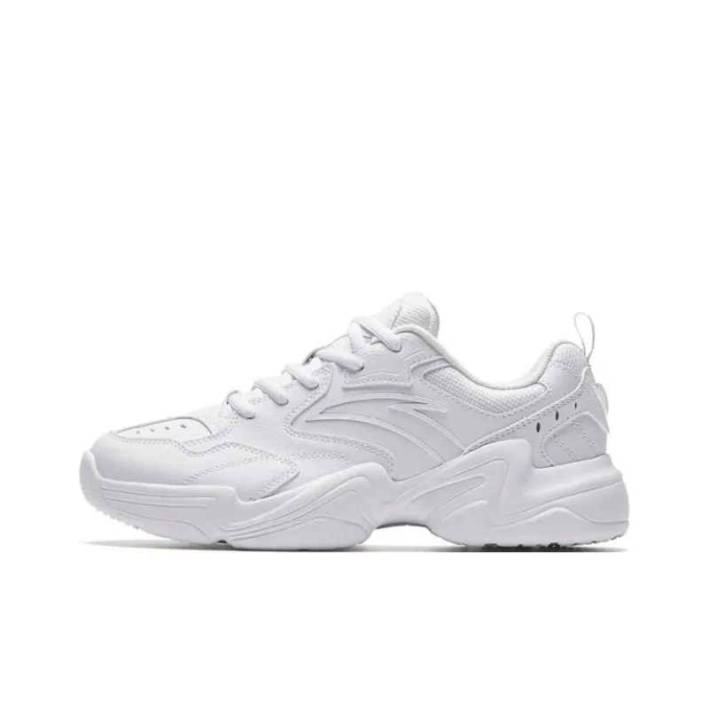 Anta Walker Anti Slip Wear Resistant Low Top Casual Shoes Women's White-0