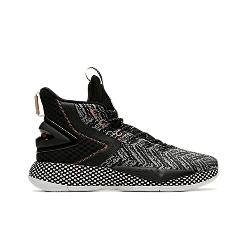Anta Crazy 3 Cushioning Warm High-Top Basketball Shoes Men's Black White-1