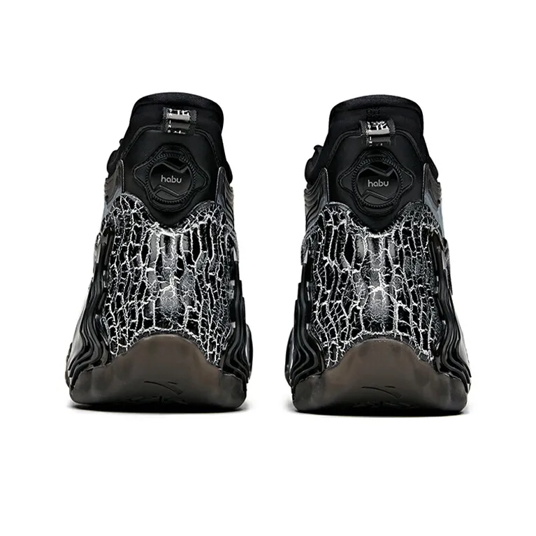 Anta Star Mountain Cushioning Anti Slip And Wear Resistant High Top Basketball Shoes Men's Black Gray-3