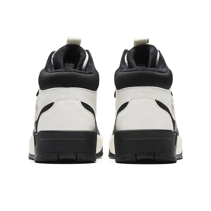 Anta C37 Series Fleece Lined Warm Slip Resistant High Top Skateboard Shoes Men's Black White-2